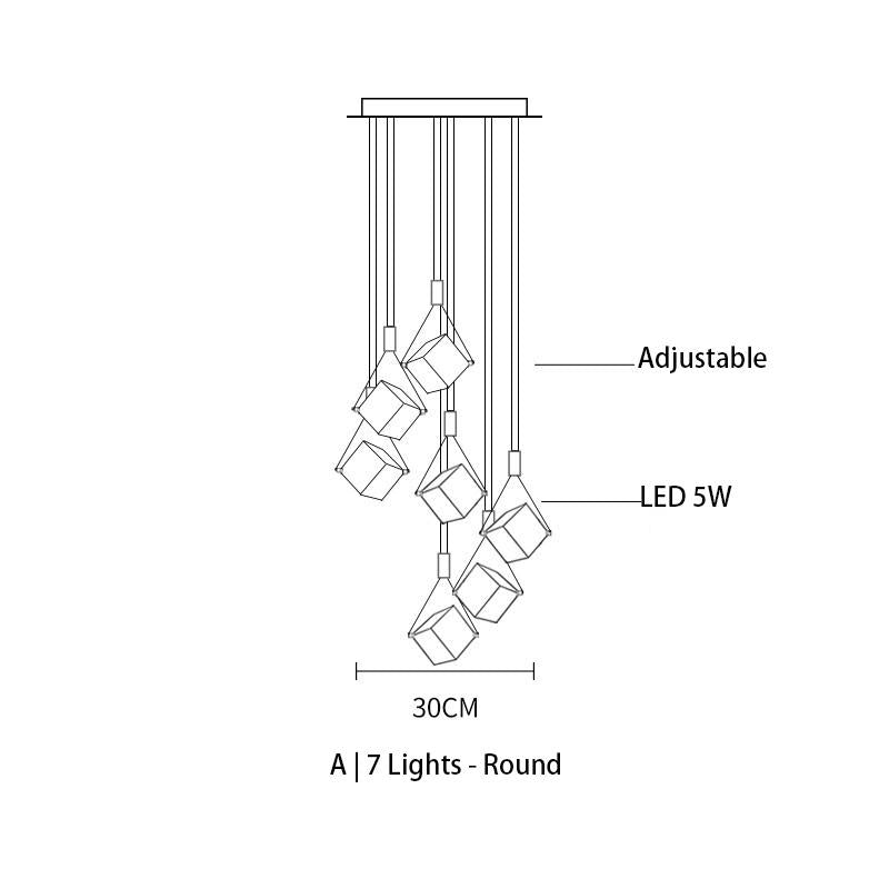 Angel Crystal Pendant Light | Staircase LED | Aurorae