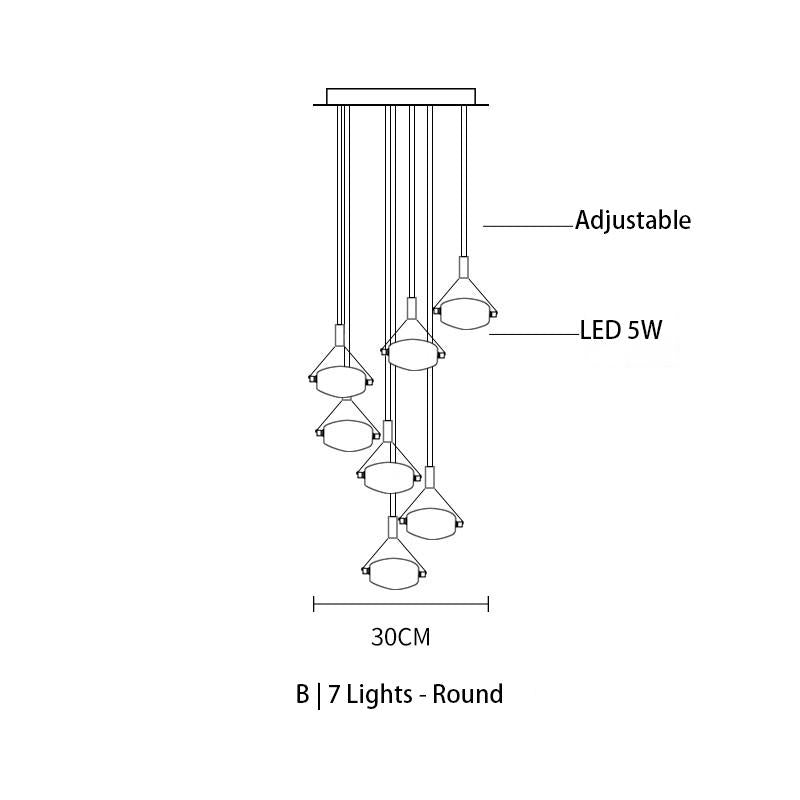 Angel Crystal Pendant Light | Staircase LED | Aurorae
