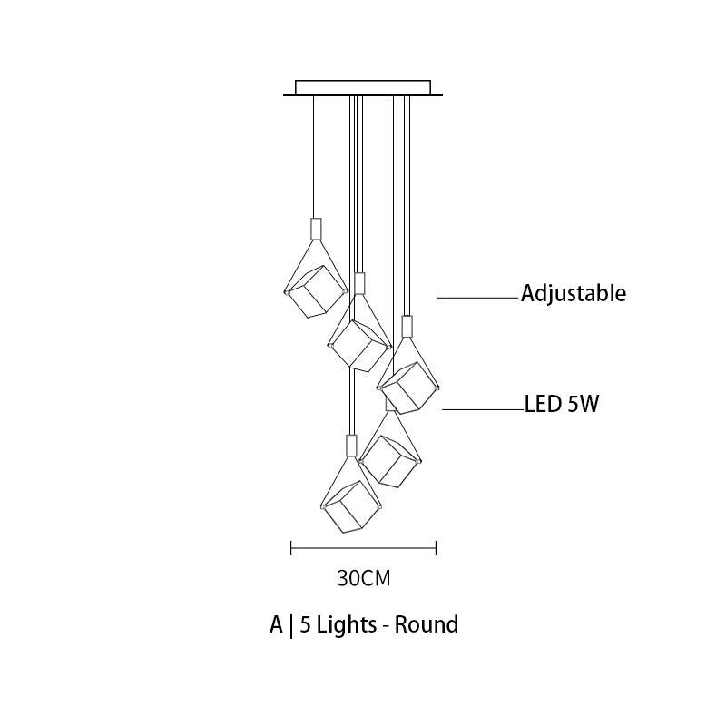 Angel Crystal Pendant Light | Staircase LED | Aurorae