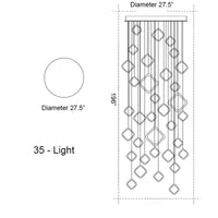 Thumbnail for Asymmetrical LED Chandelier