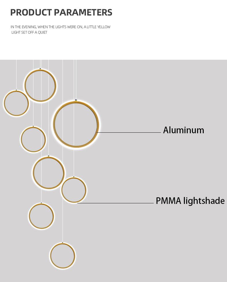 Asymmetrical LED Chandelier | Modern Staircase | Aurorae