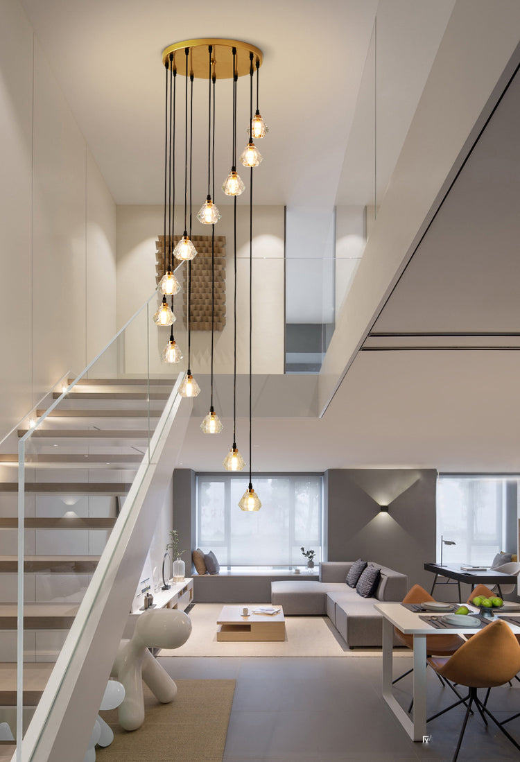 Stairway chandelier