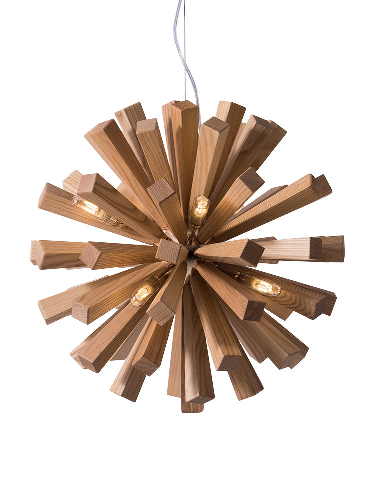 Blossoming Wooden Chandelier | Vintage Industrial LED | Aurorae
