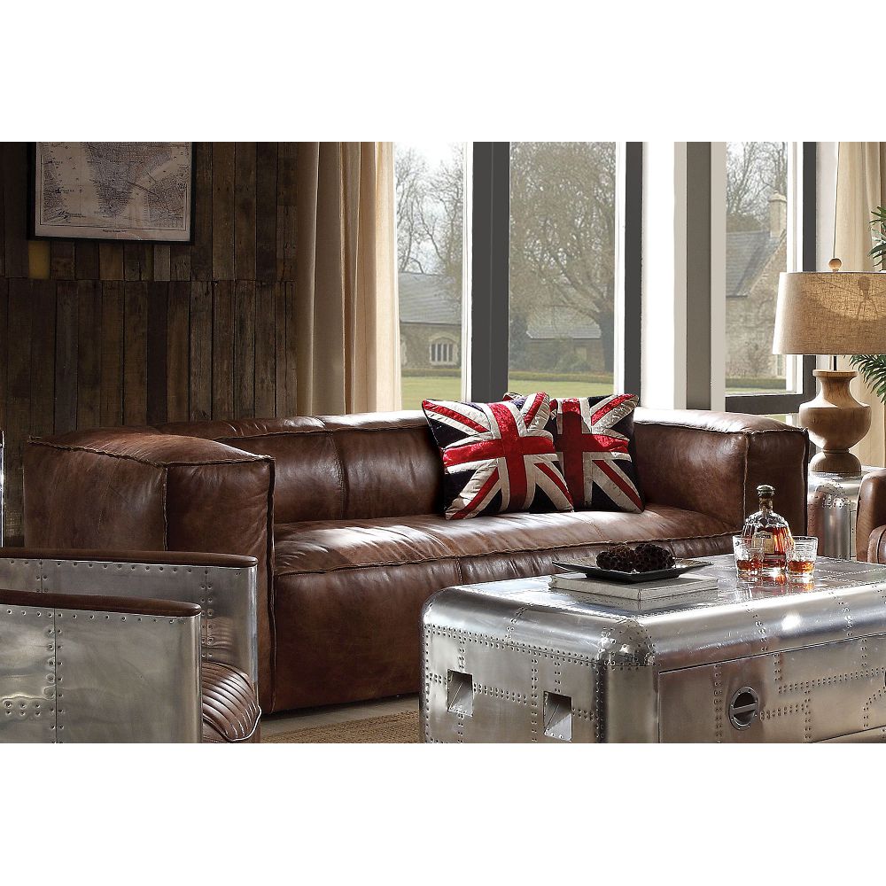 Brancaster Sofa in Retro Brown Top Grain Leather