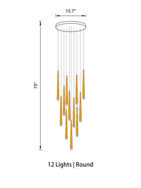 Thumbnail for Brushed Brass Round Chandelier