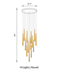 Thumbnail for Brushed Brass Round Chandelier