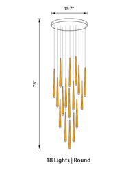 Thumbnail for Brushed Brass Round Chandelier