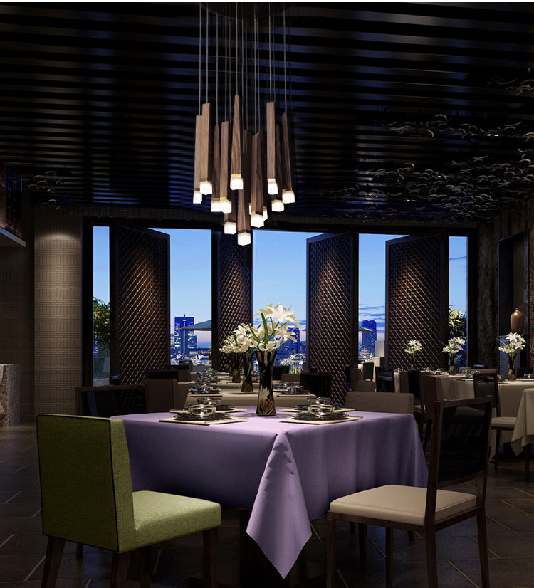 Matchstick Shape Chandelier | Wooden LED | Aurorae