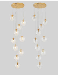 Thumbnail for large glass pendant light for foyer