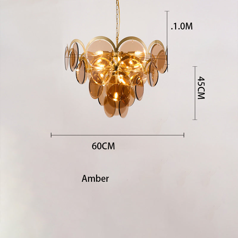 Creative Decoration Glass Chandelier | Brass LED | Aurorae