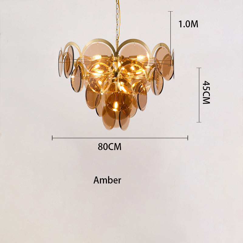 Creative Decoration Glass Chandelier | Brass LED | Aurorae