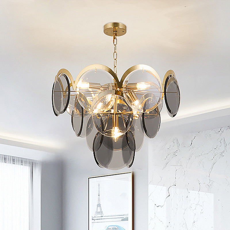 Creative Decoration Glass Chandelier | Brass LED | Aurorae