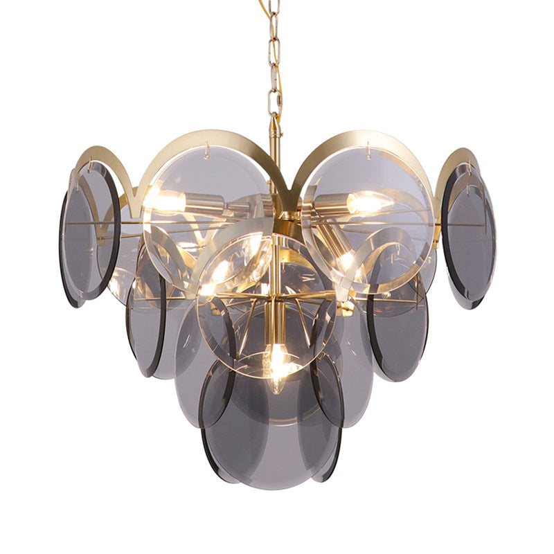 Creative Decoration Glass Chandelier | Brass LED | Aurorae