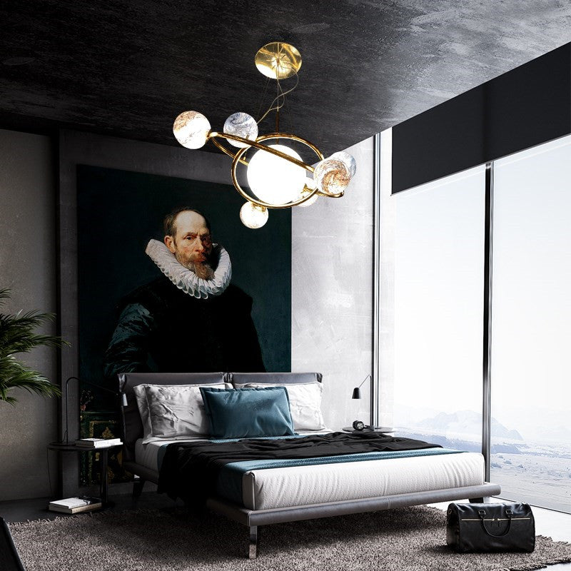 Designer Planet Chandelier | Glass Globe LED | Aurorae
