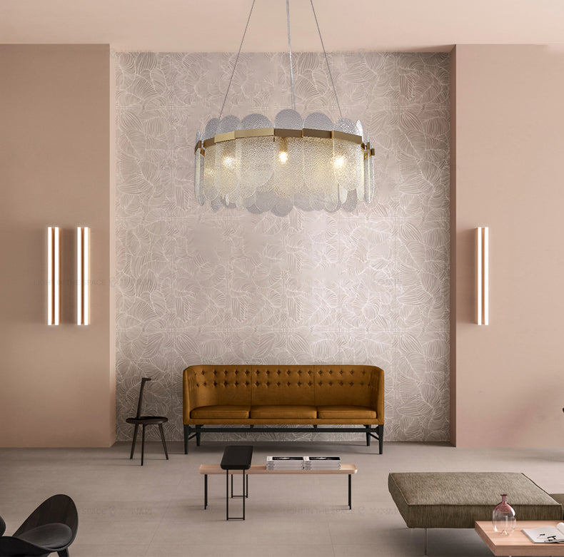 Crystal Glass Chandelier | Sea-Inspired Art LED | Aurorae
