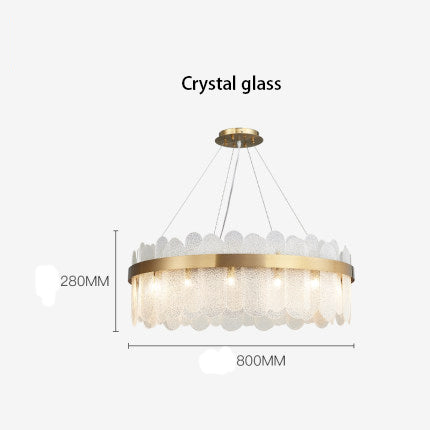Crystal Glass Chandelier | Sea-Inspired Art LED | Aurorae