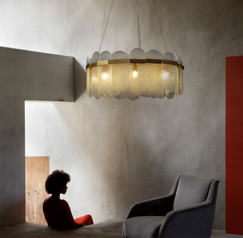 Crystal Glass Chandelier | Sea-Inspired Art LED | Aurorae