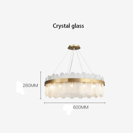 Crystal Glass Chandelier | Sea-Inspired Art LED | Aurorae