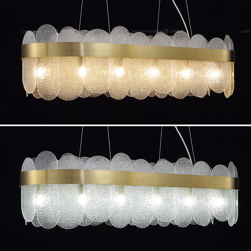 Crystal Glass Chandelier | Sea-Inspired Art LED | Aurorae