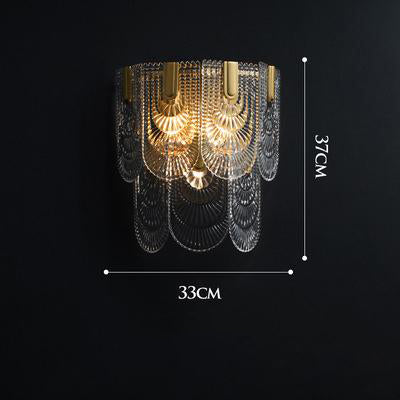 Crystal Glass Chandelier | Brass & LED Elegant | Aurorae