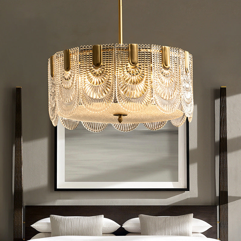 Crystal Glass Chandelier | Brass & LED Elegant | Aurorae