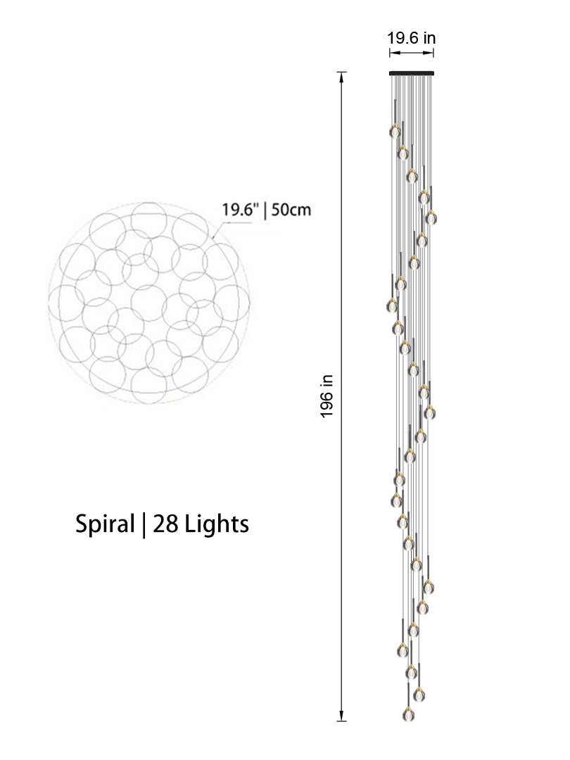 Unlit Ethereal Cascade pendant, focusing on the clarity and quality of its sculptural crystal design.