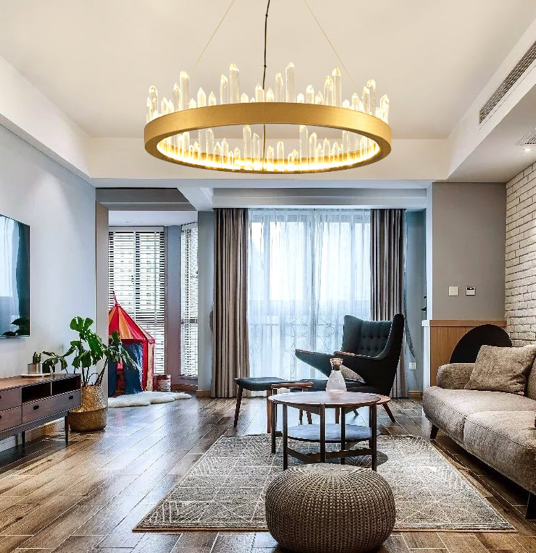 Modern Crystal Polygonal Chandelier | Geometric LED | Aurorae