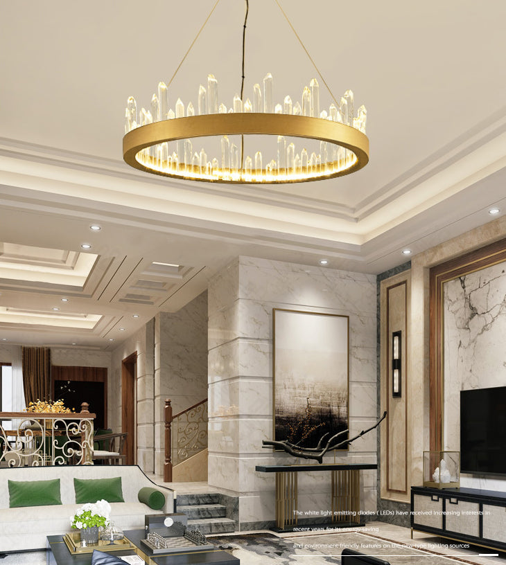 Modern Crystal Polygonal Chandelier | Geometric LED | Aurorae