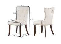 Thumbnail for Dining Chair Tufted Armless Chair Upholstered Accent Chair | Set of 4
