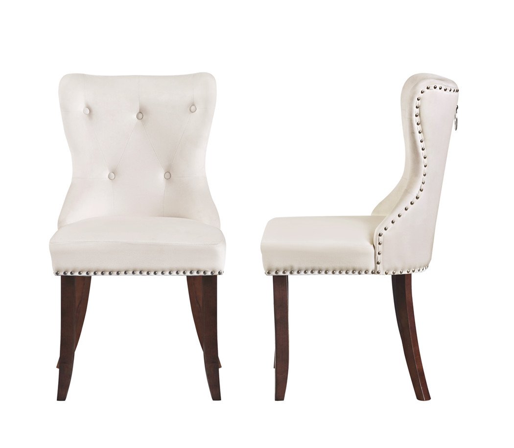 Dining Chair Tufted Armless Chair Upholstered Accent Chair | Set of 4