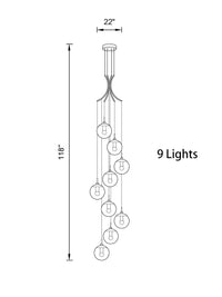 Thumbnail for Glass Ball Pendant Light in Cognac