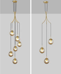 Thumbnail for Glass Ball Pendant Light in Cognac