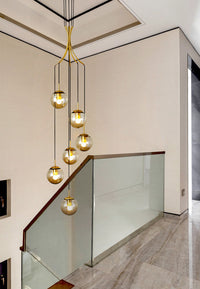 Thumbnail for Glass Ball Pendant Light in Cognac