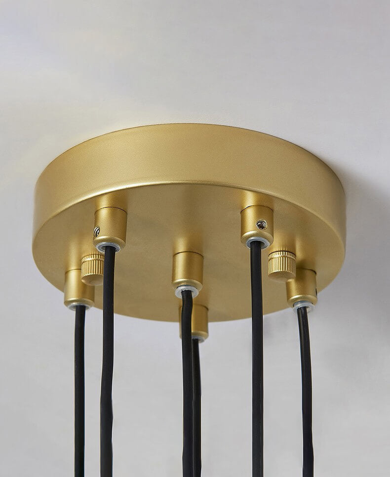 Glass Ball Pendant Light in Cognac | Amber LED | Aurorae