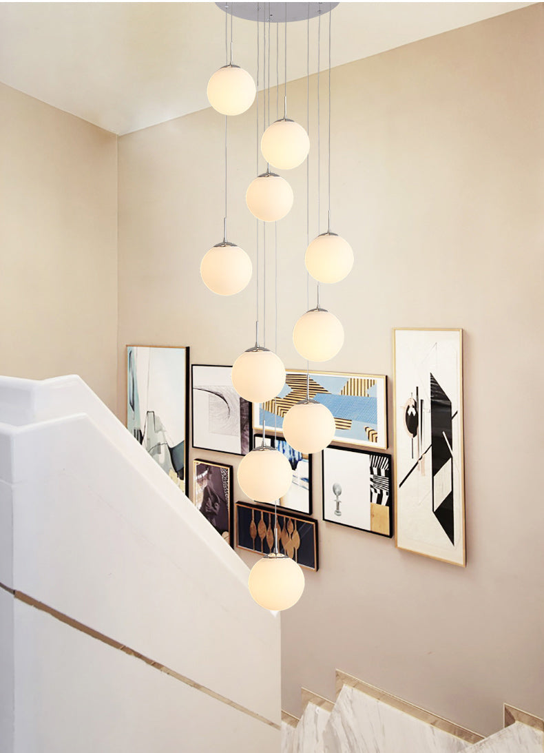 modern 2 story chandelier