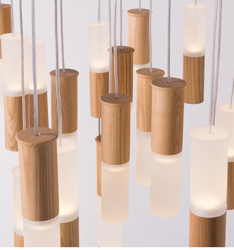Grow Stick Pendant Light | Wooden LED Modern | Aurorae