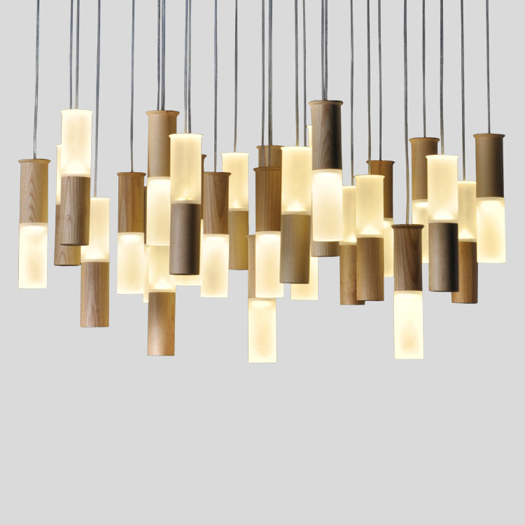 Grow Stick Pendant Light | Wooden LED Modern | Aurorae