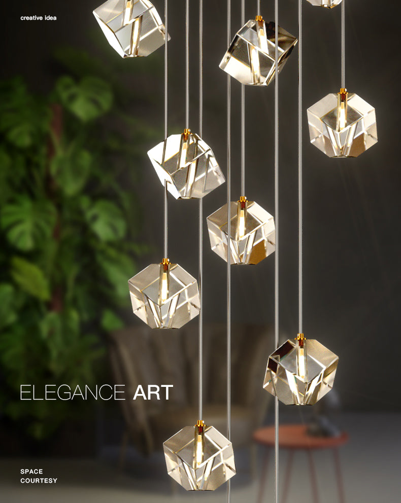 Irregular Crystal Pendant Lighting