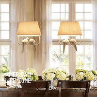 Thumbnail for Linen Art Bird Chandelier