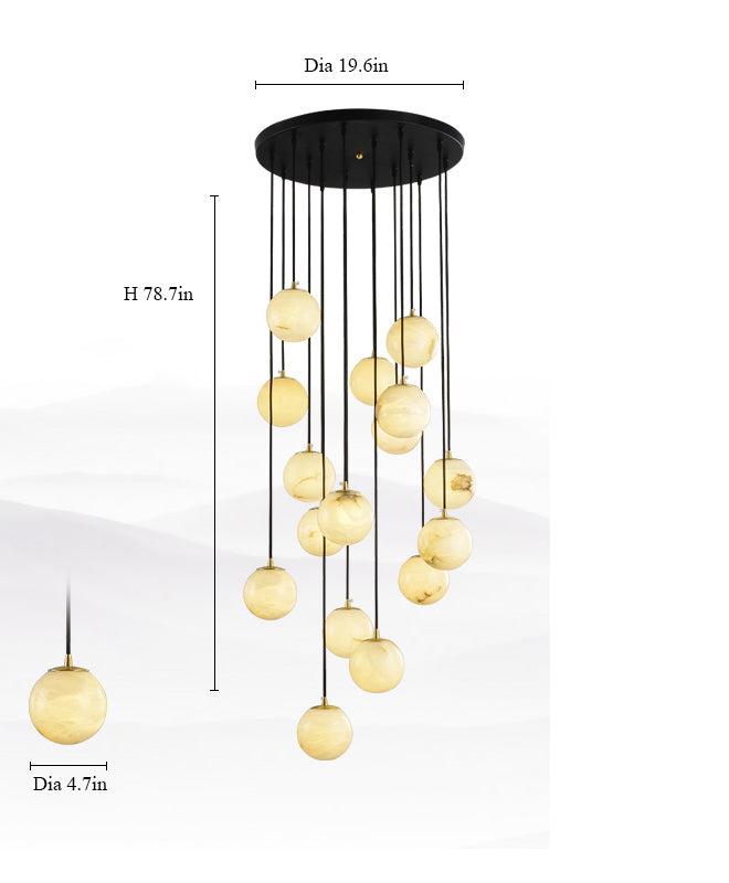 stairwell chandelier