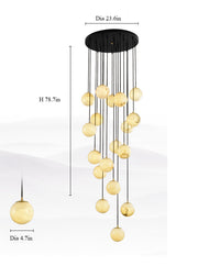 Thumbnail for modern stairwell chandelier