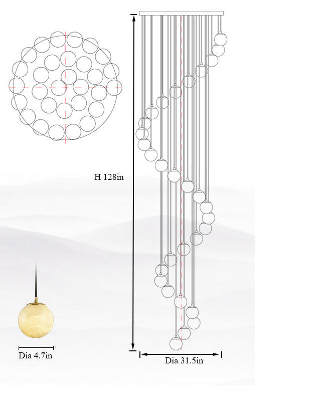 Modern chandelier foyer