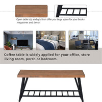 Thumbnail for Modern Coffee Table | Easy Assembly Tea Table Cocktail Table with Lower Shelf for Living Room