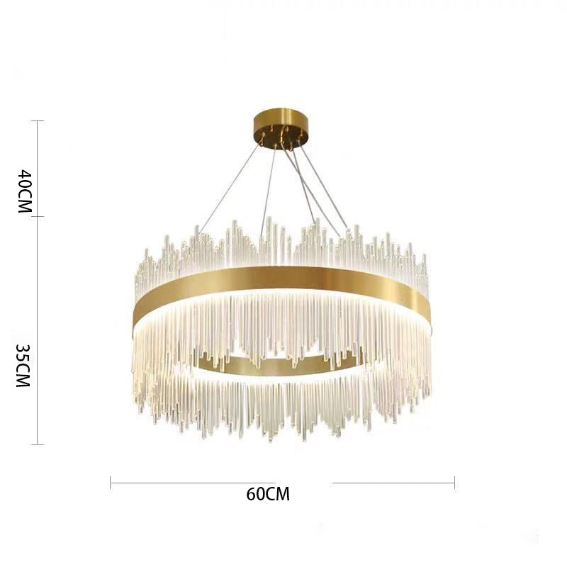 Modern Crystal Round Chandelier | Gold LED | Aurorae