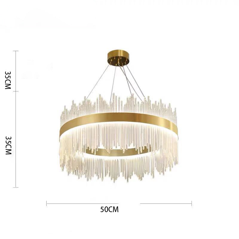 Modern Crystal Round Chandelier | Gold LED | Aurorae