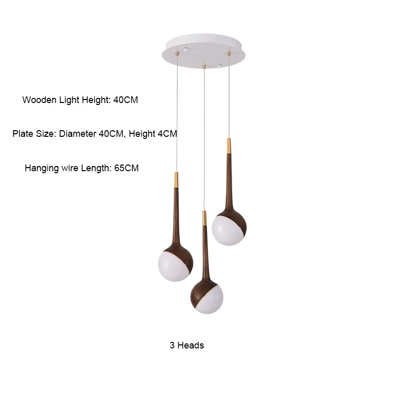 Modern Gourd Hanging Light | Wooden LED Pendant | Aurorae