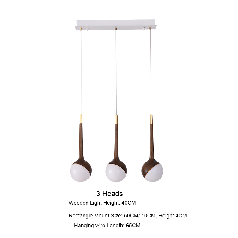 Modern Gourd Hanging Light | Wooden LED Pendant | Aurorae