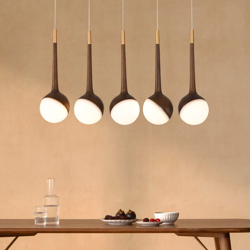 Modern Gourd Hanging Light | Wooden LED Pendant | Aurorae