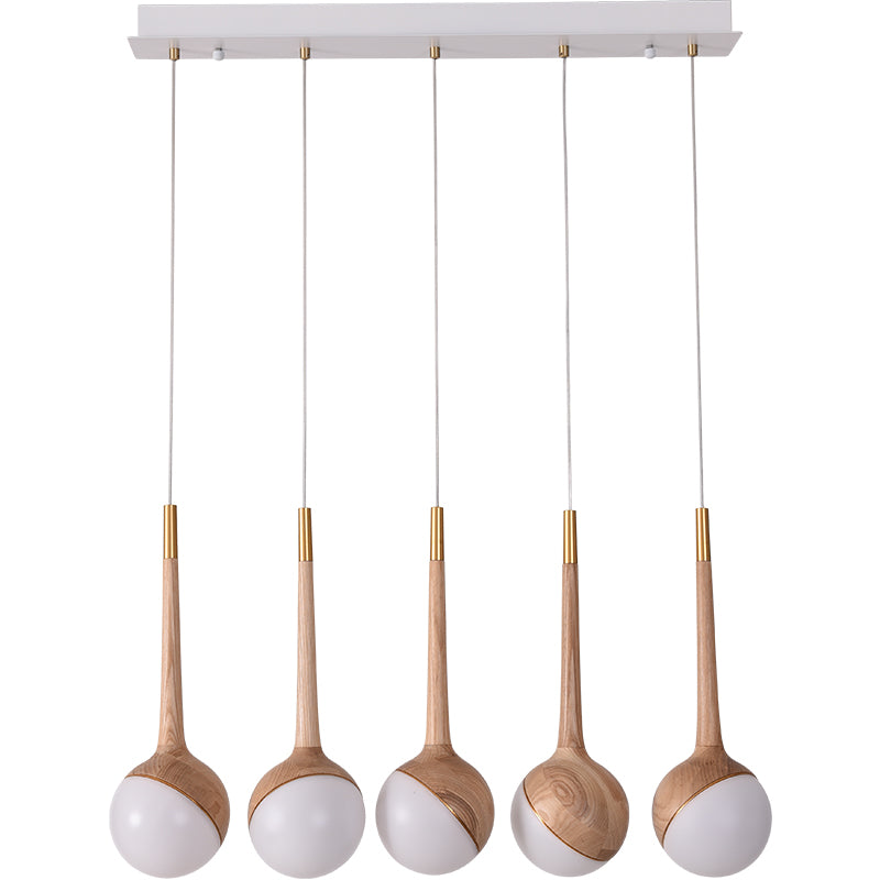 Modern Gourd Hanging Light | Wooden LED Pendant | Aurorae