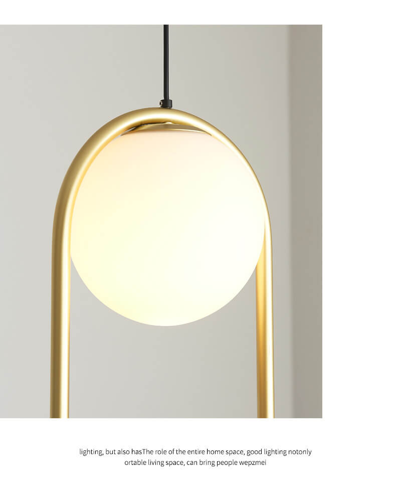 Close-up of the frosted glass shades and E14 LED bulbs, emphasizing the minimalist craftsmanship and soft, diffused light.